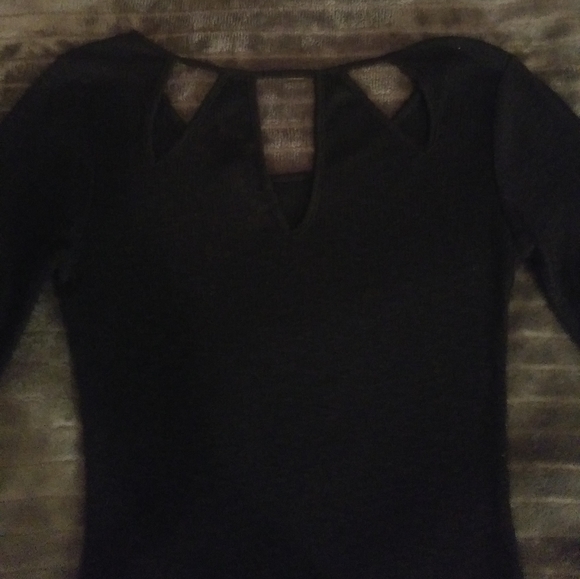 JUNIORS-BLACK DEREK ❤ HEART LONG SLEEVE SHIRT - Picture 3 of 3